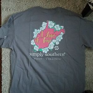 Simply Southern "I love it here" West Virginia tee